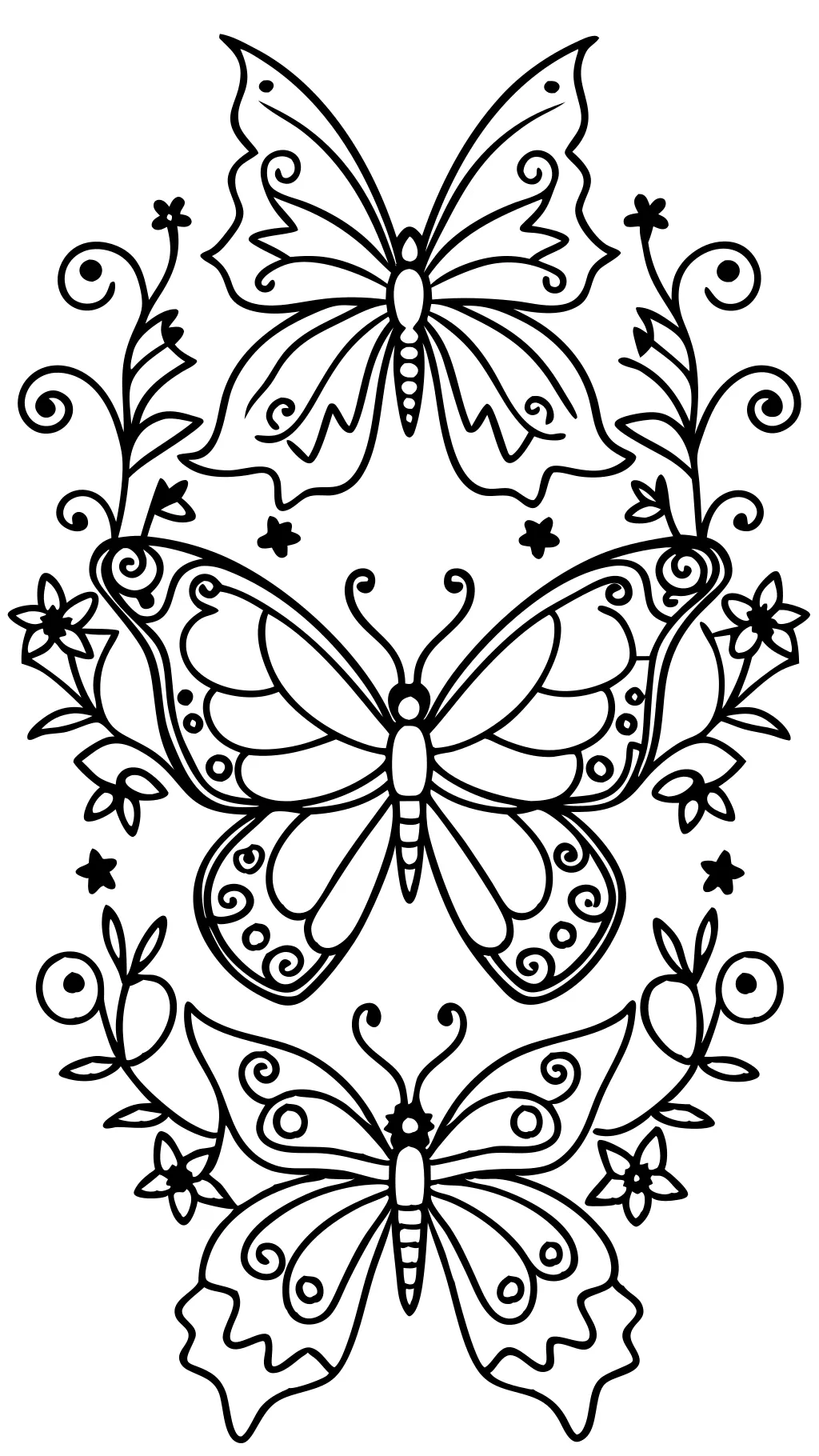 adult coloring pages of butterflies